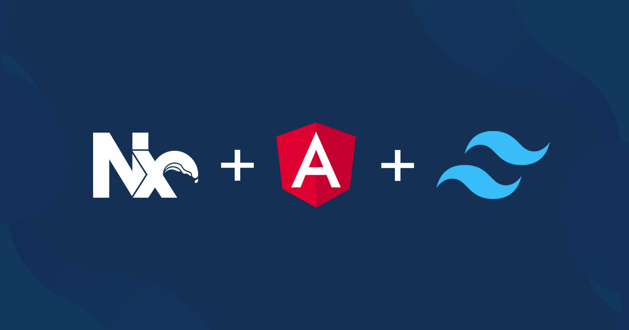 Nx, Angular, and Tailwind CSS logos